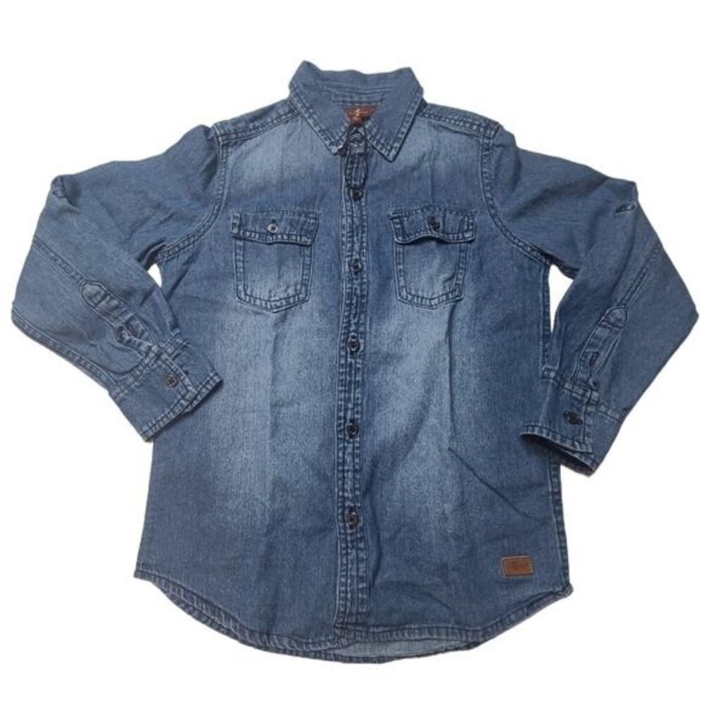 Seven for All Mankind button down worn wash denim button down small